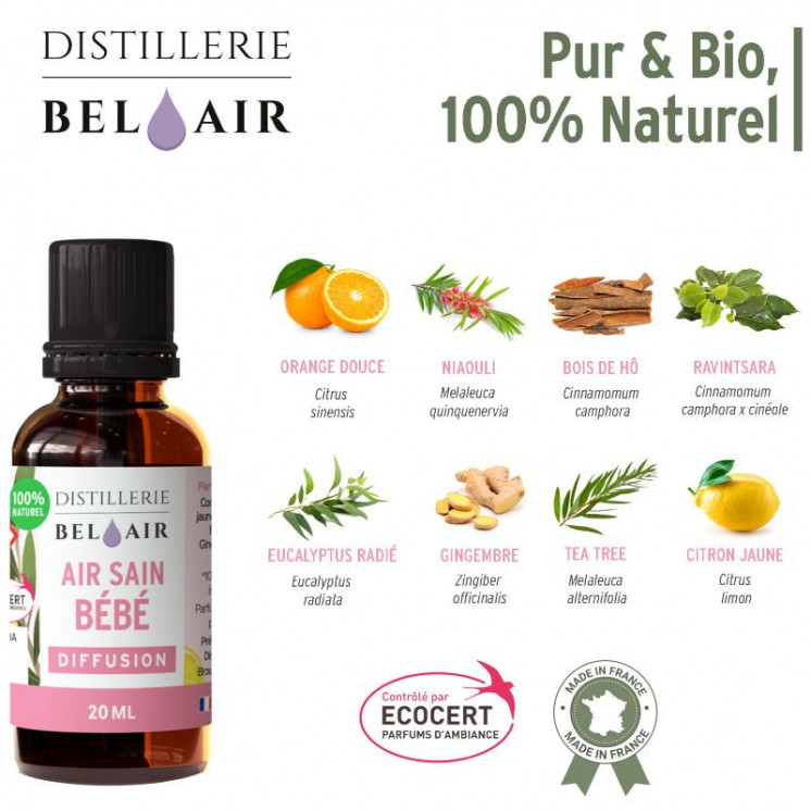 Air sain bébé - Parfum d'ambiance Bio - 20 ml