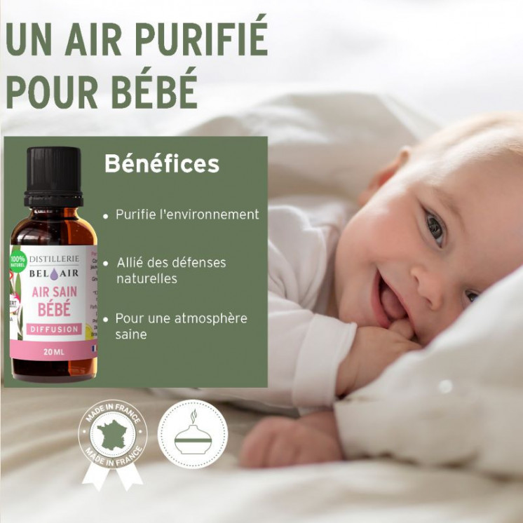 Air sain bébé - Parfum d'ambiance Bio - 20 ml