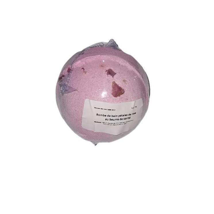 Boule de bain au Karité - Pétales de rose - 180g