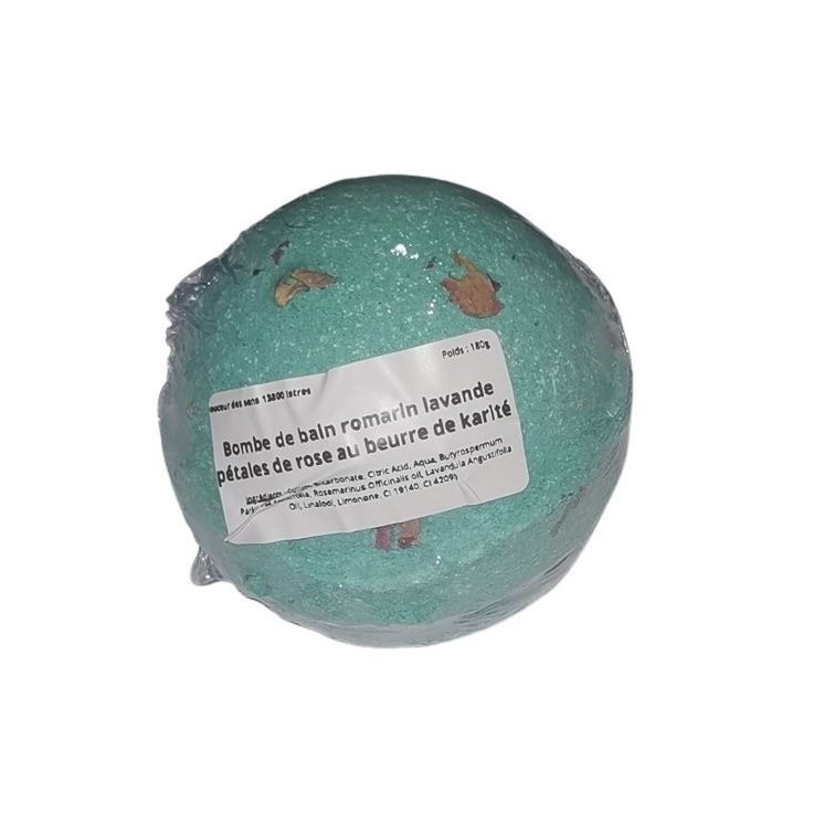 Boule de bain au Karité - Romarin Lavande - 180g